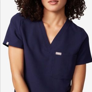 Figs navy scrub top and tall pants